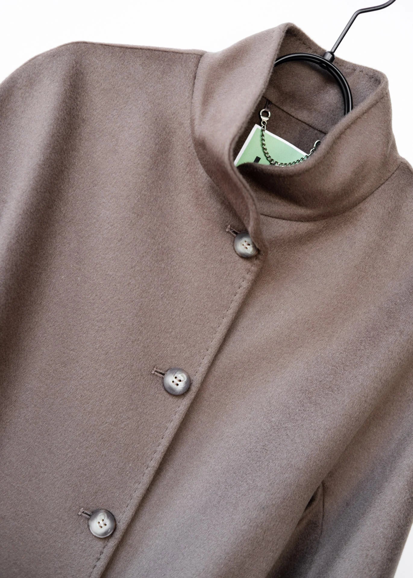 Wollmantel mit Stehkragen