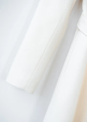 Langer Wollmantel mit Gürtel