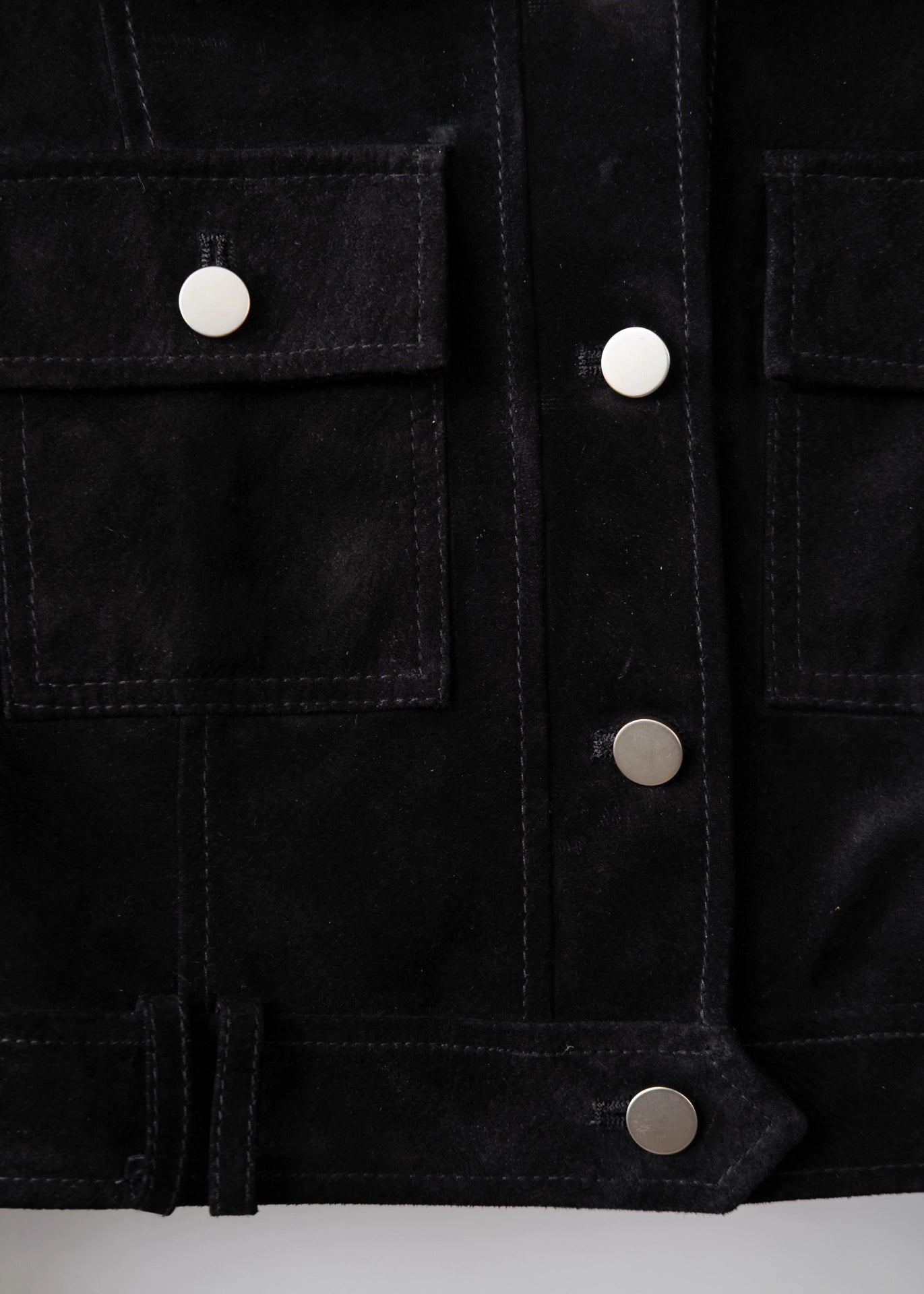 Cropped Jacke aus Veloursleder