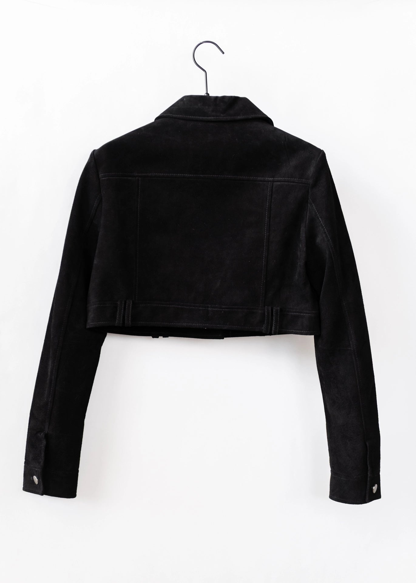 Cropped Jacke aus Veloursleder