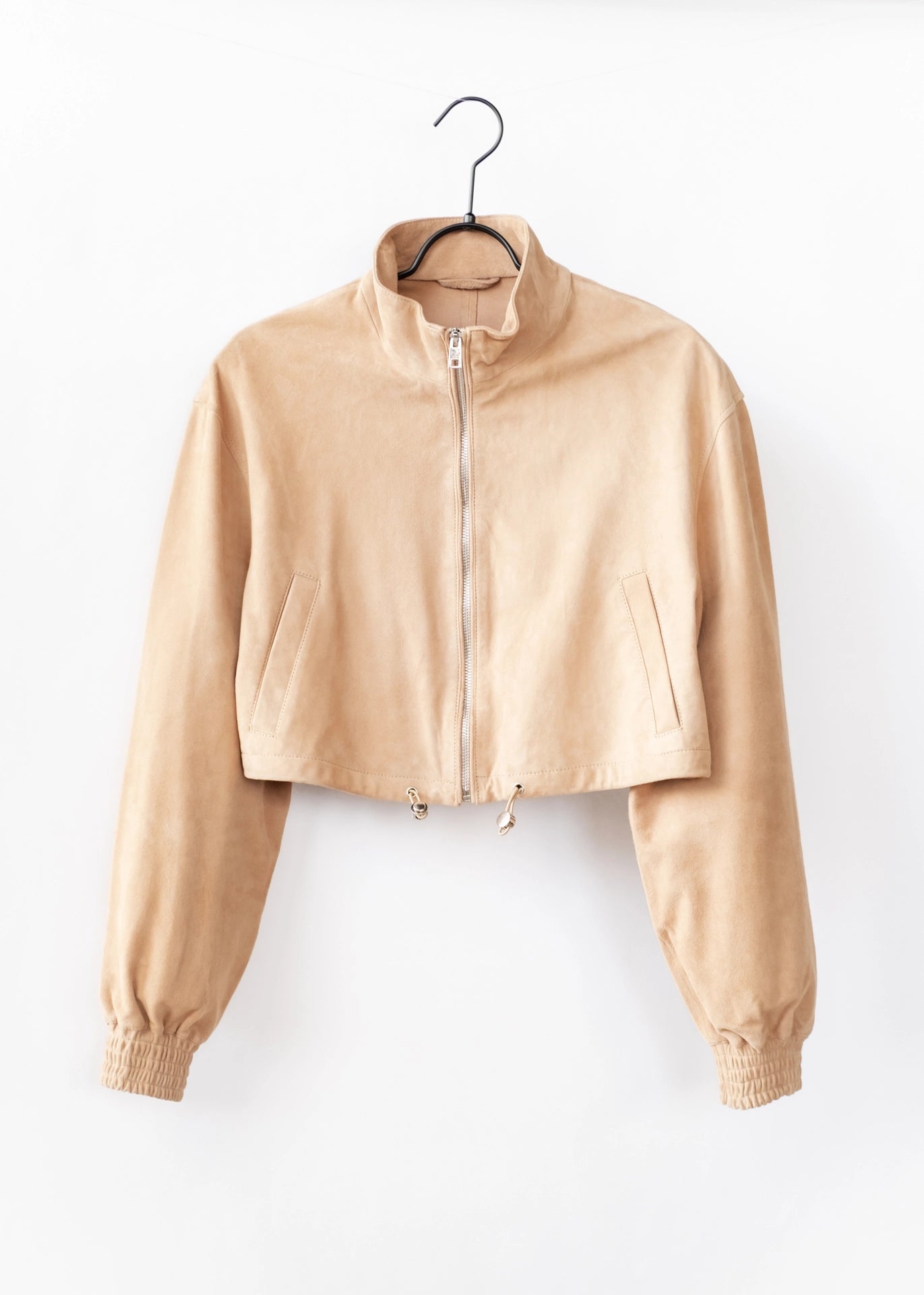 Kurze Velourslederjacke