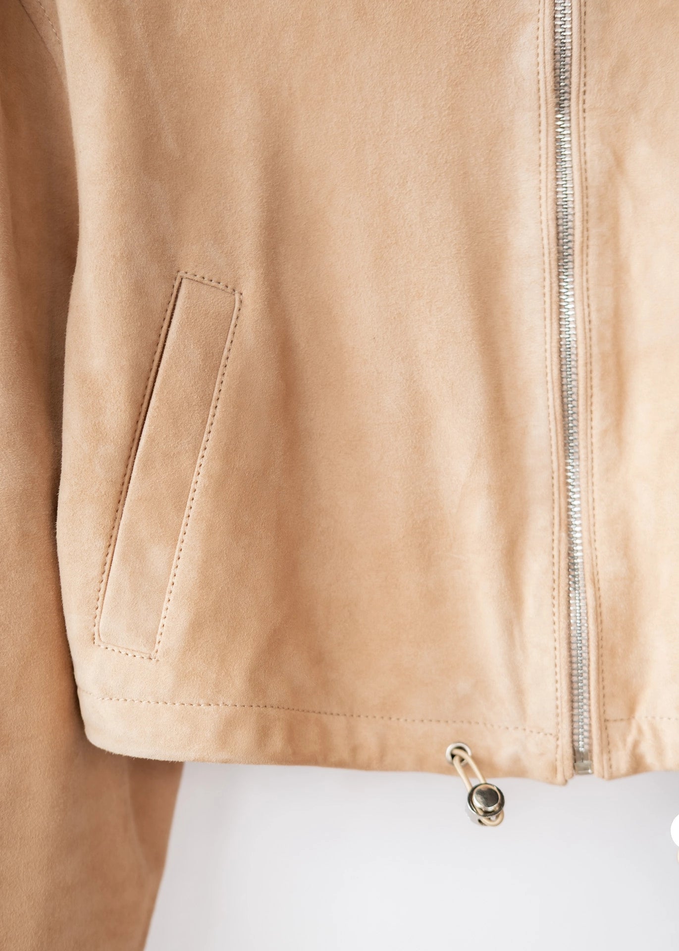 Kurze Velourslederjacke