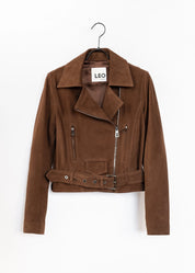 Bikerjacke aus Wildleder