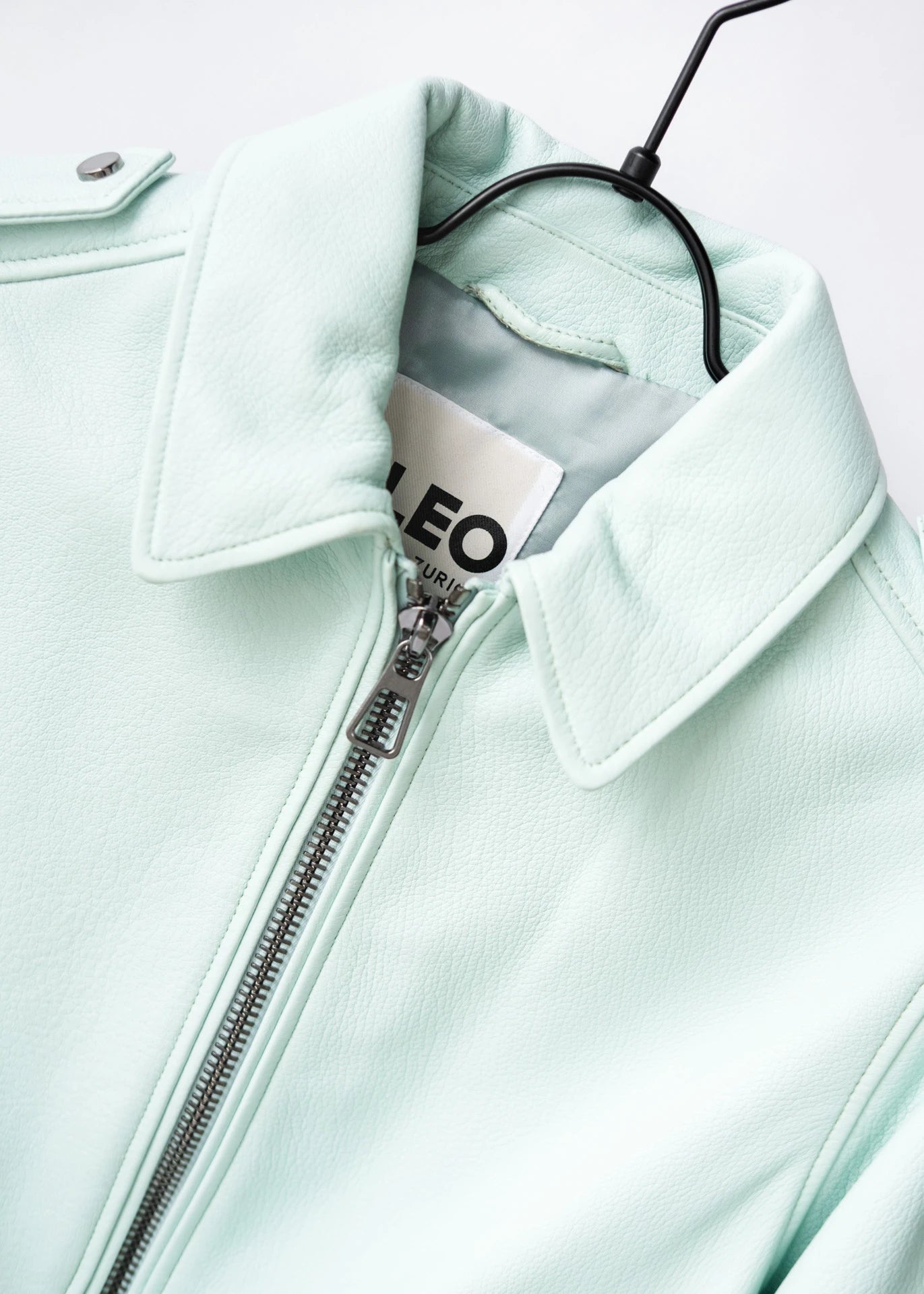 Bomber leather jacket