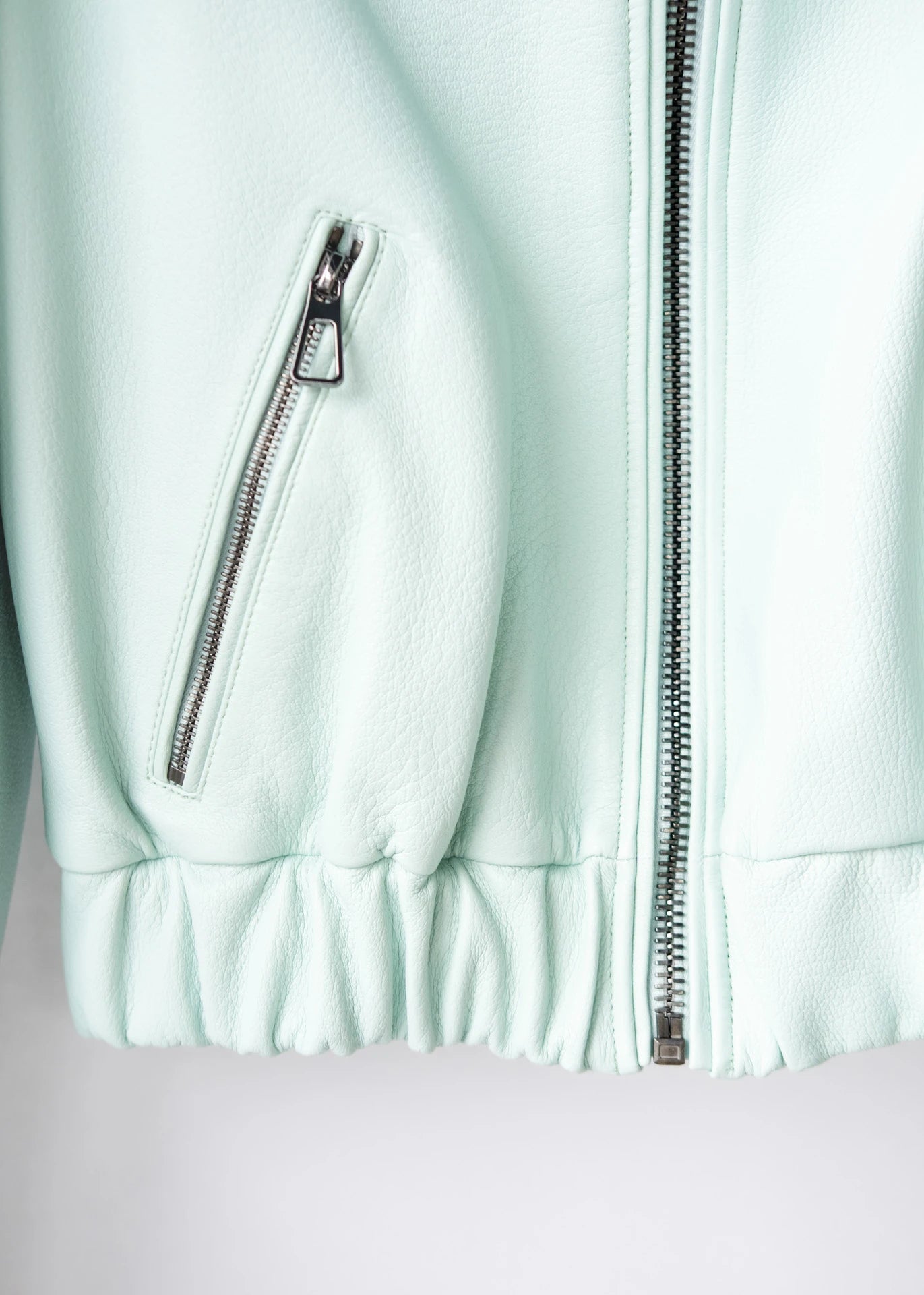 Bomber leather jacket