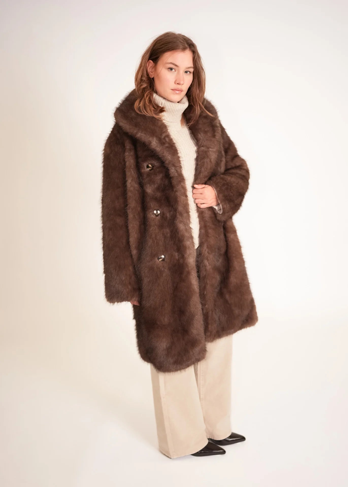 Long Faux Fur Coat