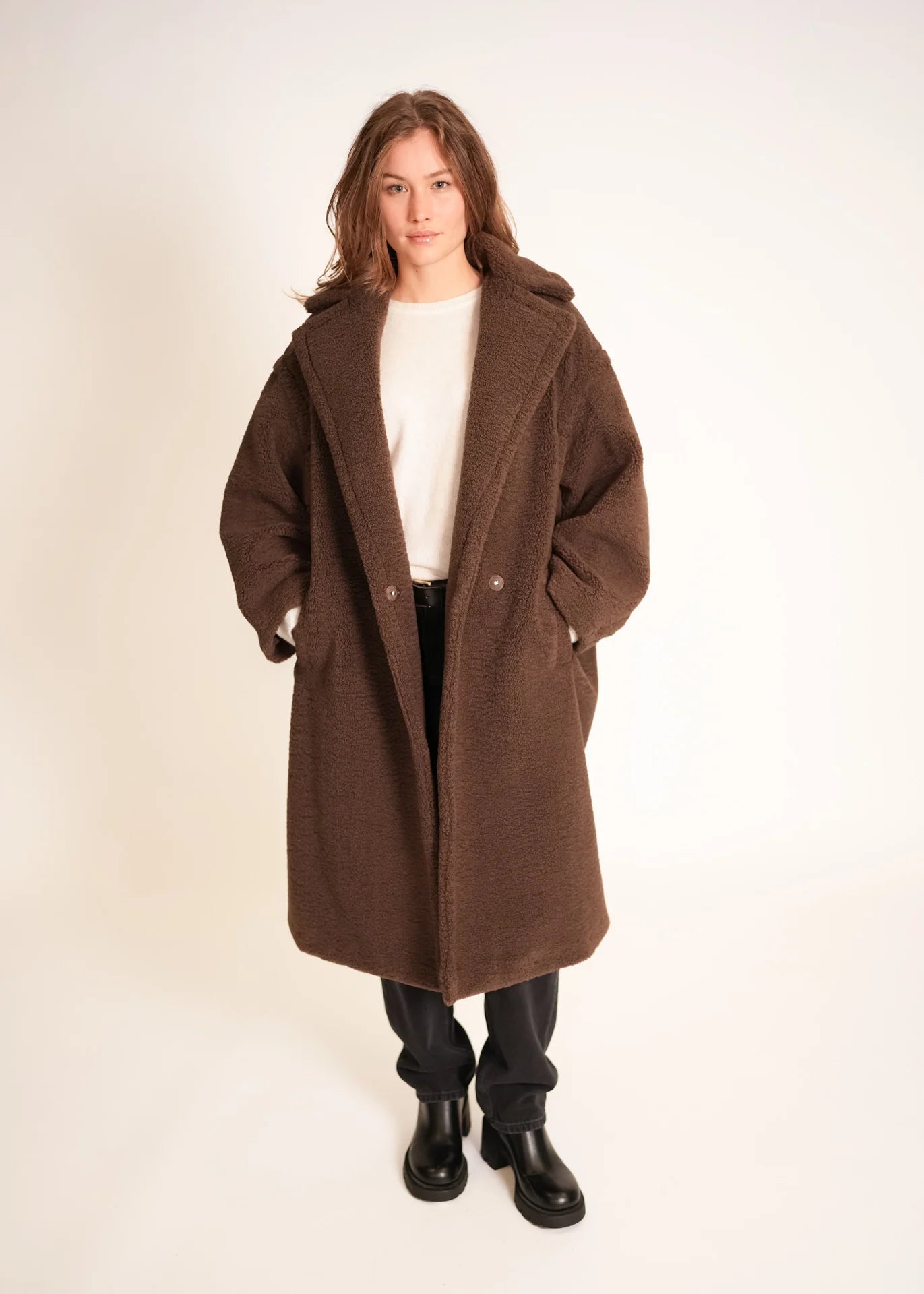 Oversized Teddy Coat – NEW YORK