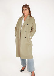 Oversized Wollmantel mit Zweireiher