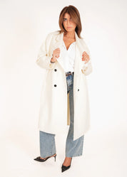 Oversized Wollmantel mit Zweireiher