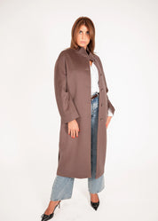 Wollmantel mit Stehkragen