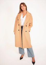 Oversized Wollmantel mit Zweireiher