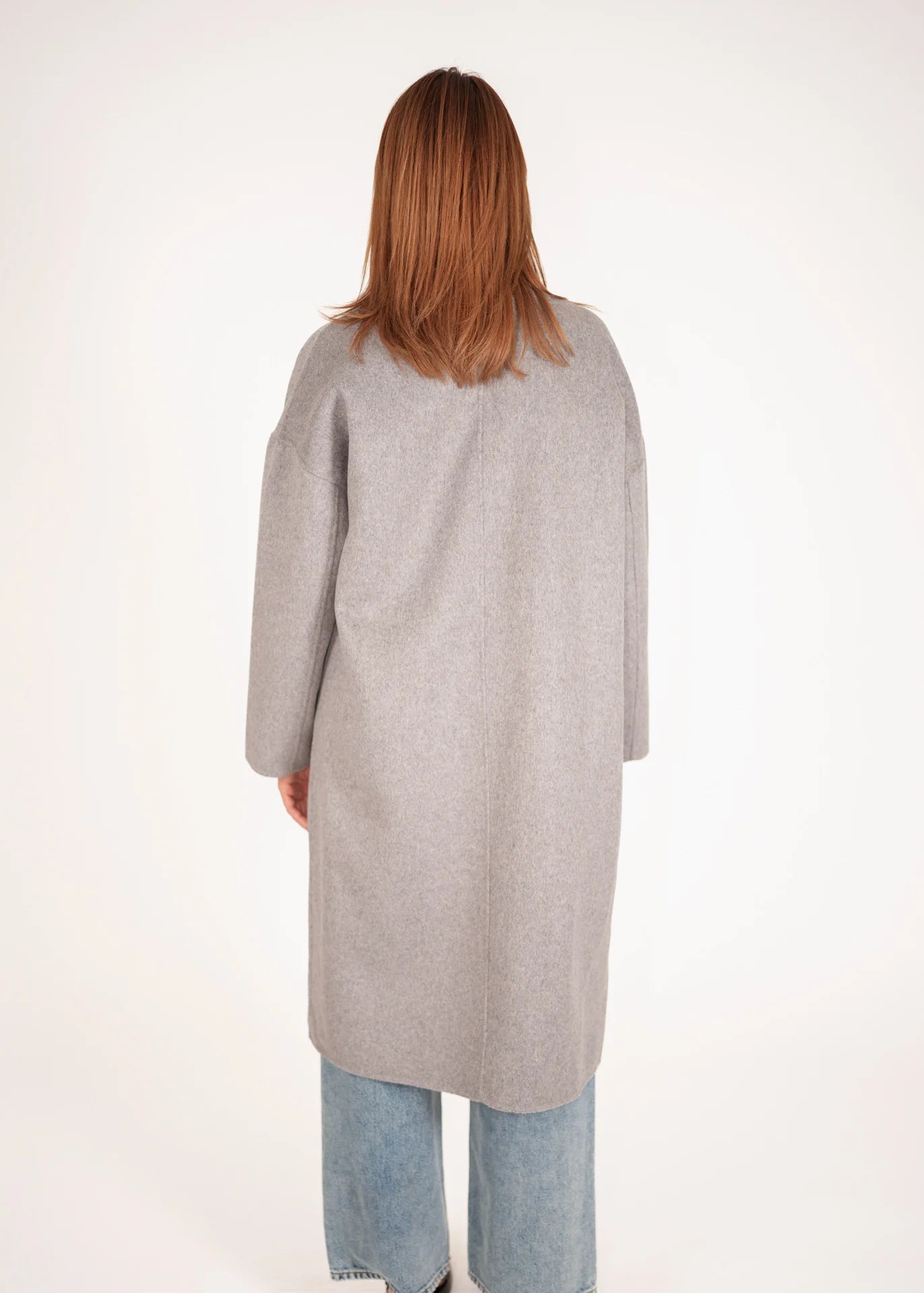 Oversized Wollmantel mit Zweireiher
