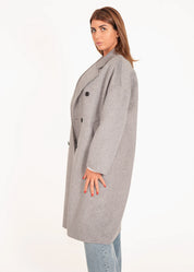 Oversized Wollmantel mit Zweireiher