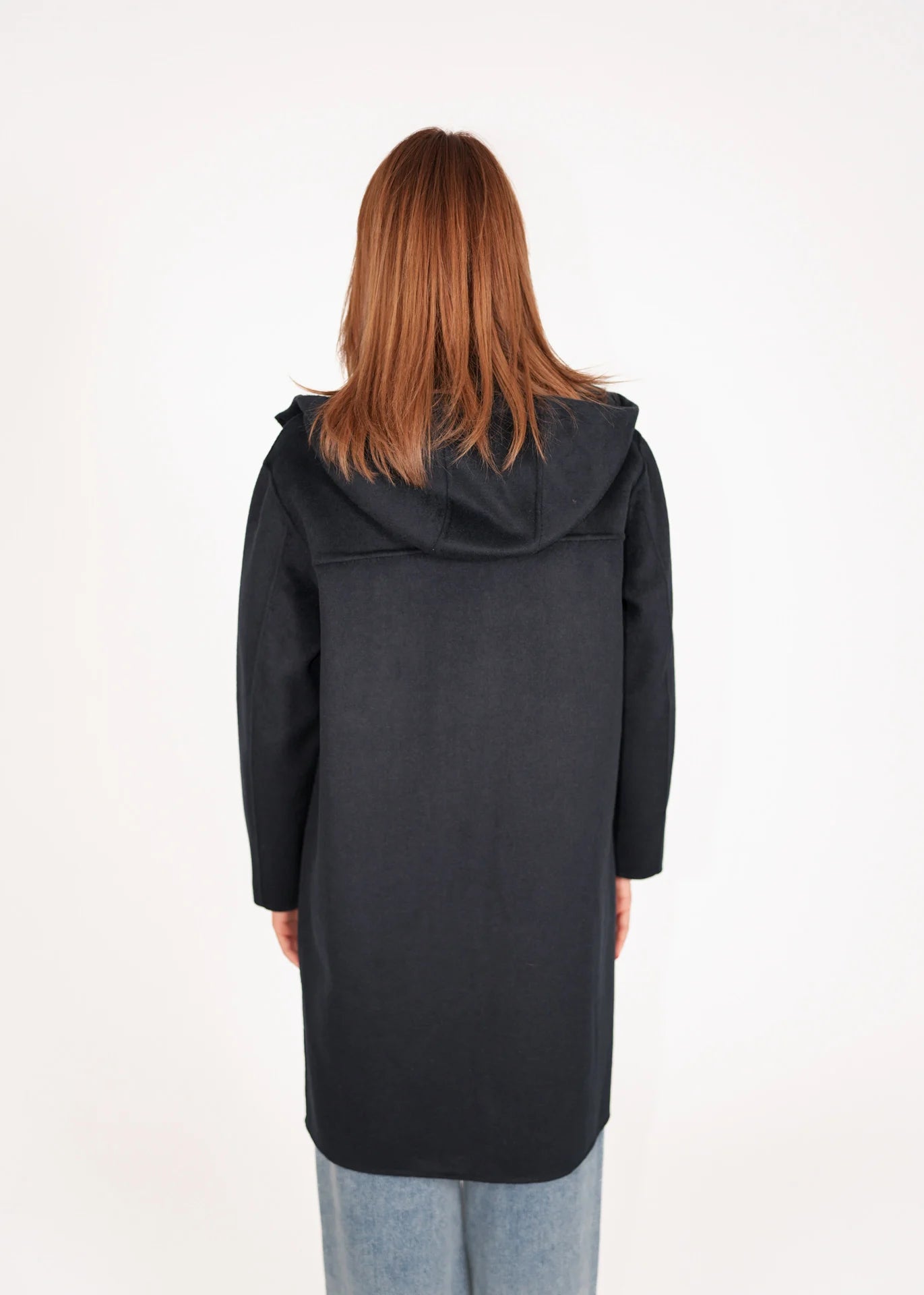 Wollmantel mit Kapuze