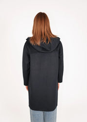 Wollmantel mit Kapuze