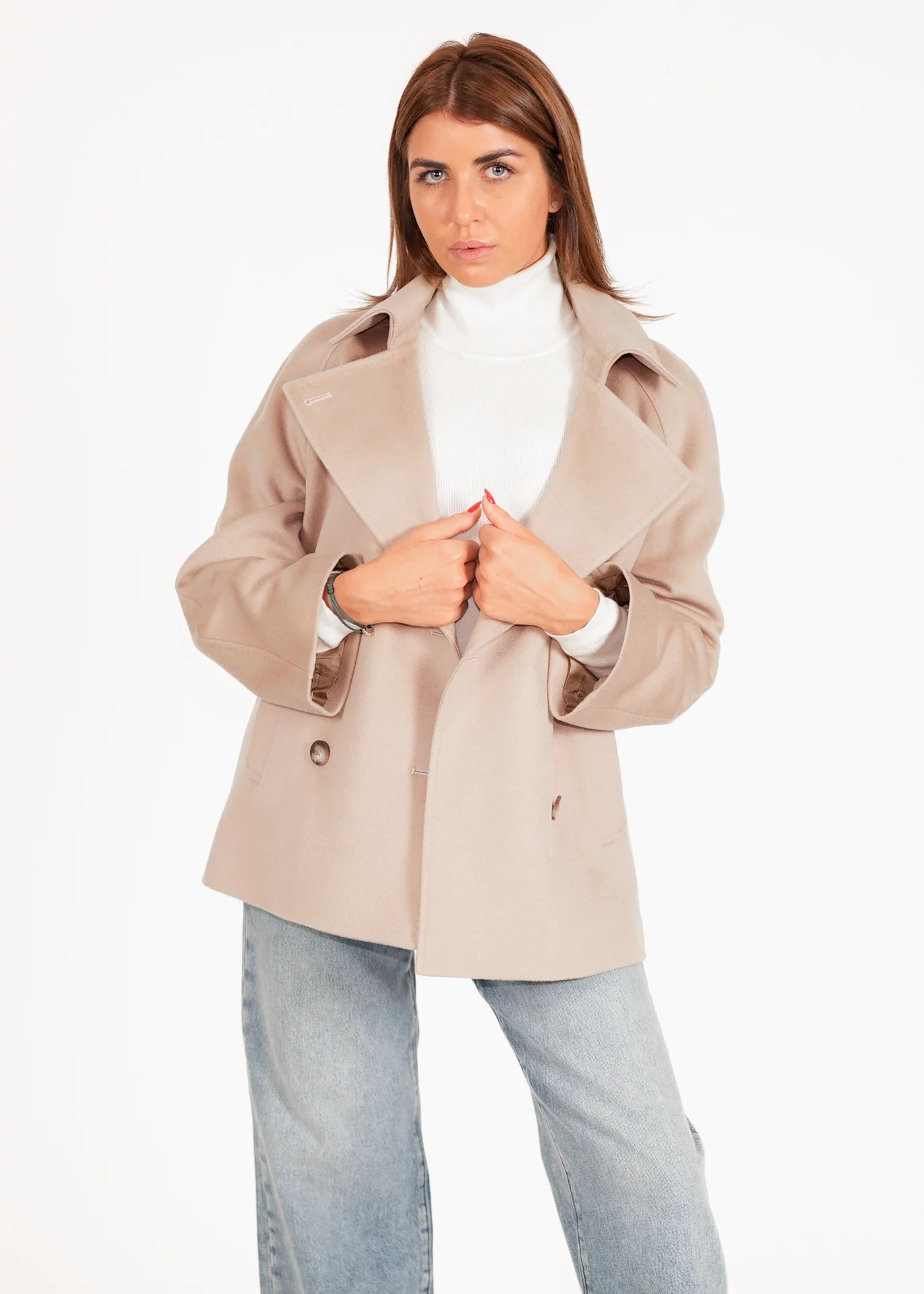 Kurzer Zweireihiger-Mantel