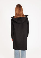 Wollmantel mit Kapuze