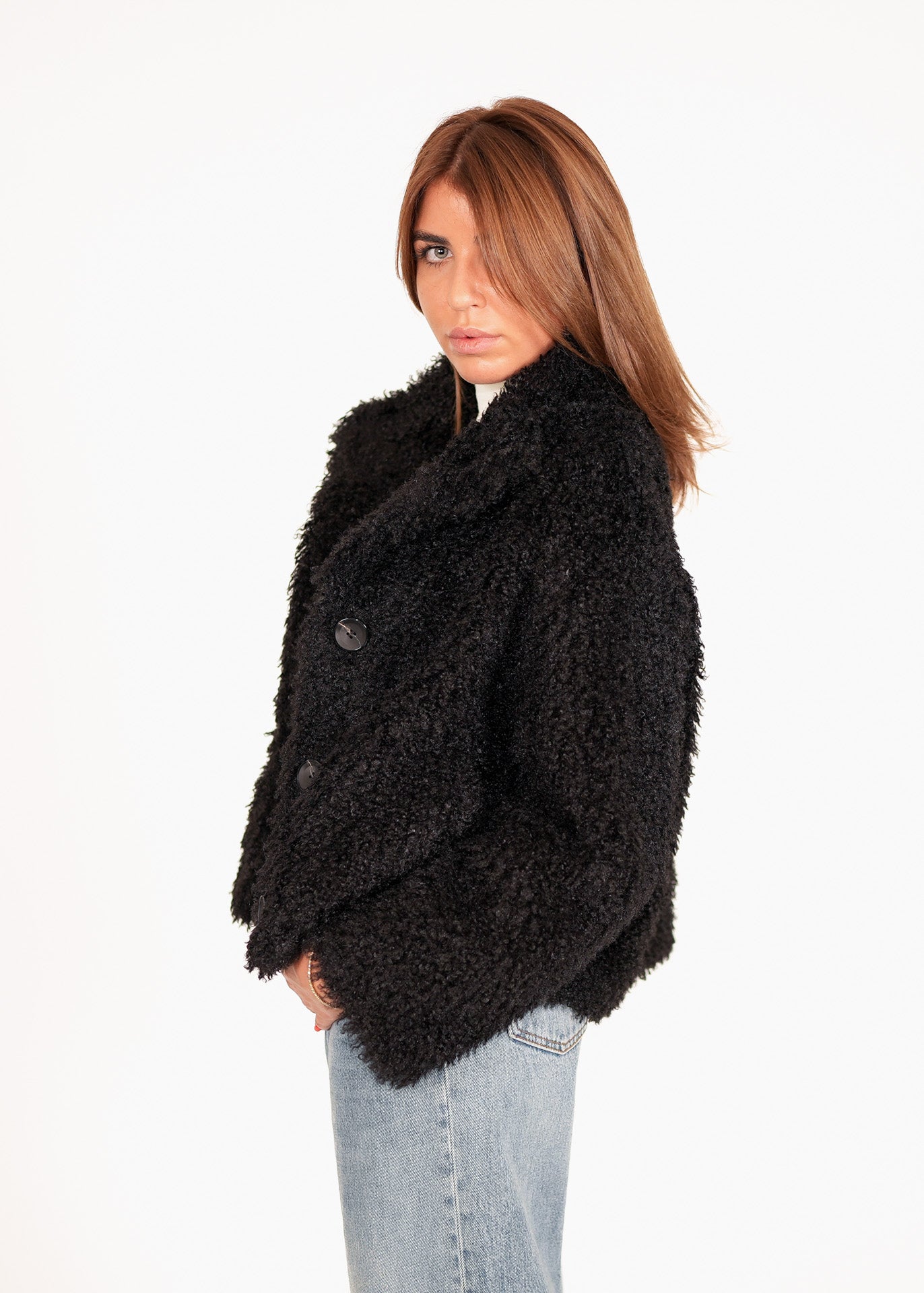 Curly Faux Fur Jacket