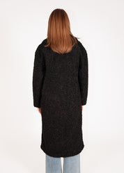 Long Curly Faux Fur Coat