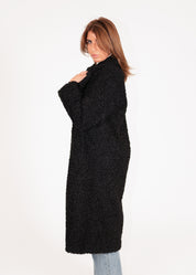 Long Curly Faux Fur Coat