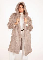 Mantel aus Kaninchenfell