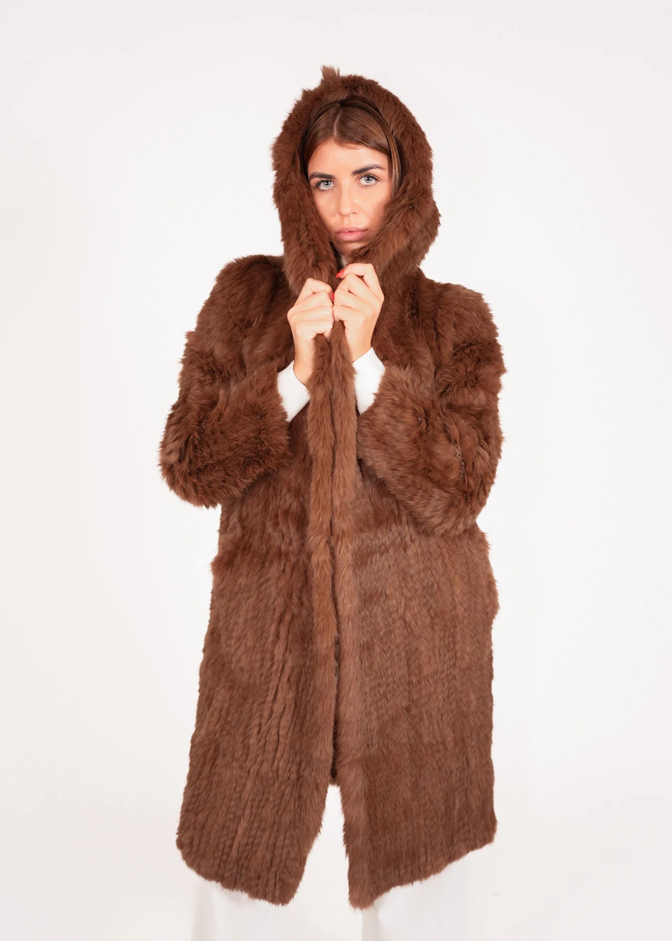Mantel aus Kaninchenfell