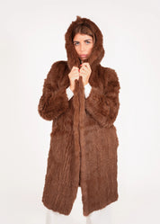 Mantel aus Kaninchenfell