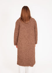 Long Curly Faux Fur Coat