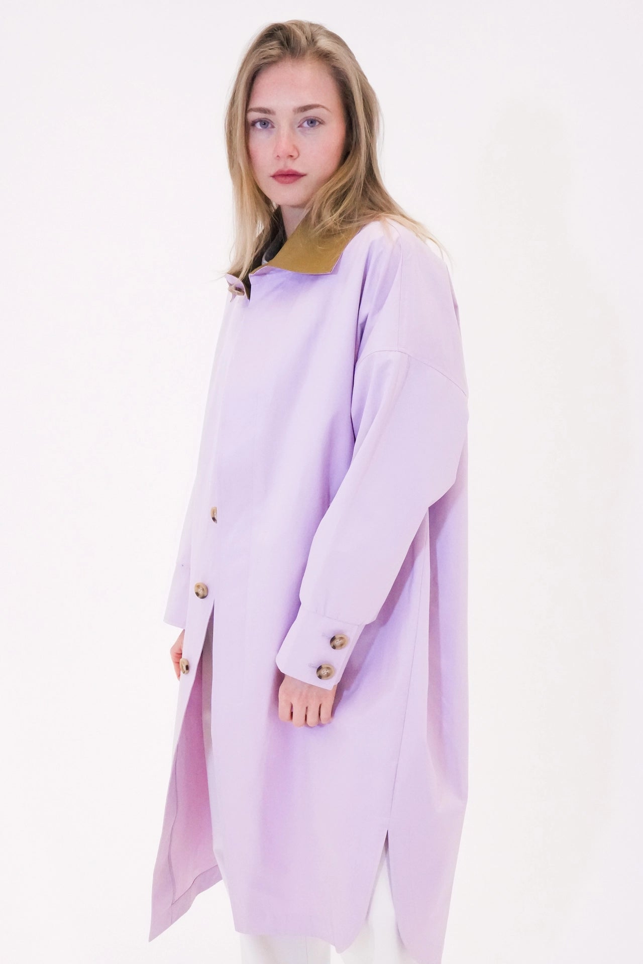 Oversized coat with collar