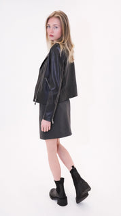 vegan leather biker jacket