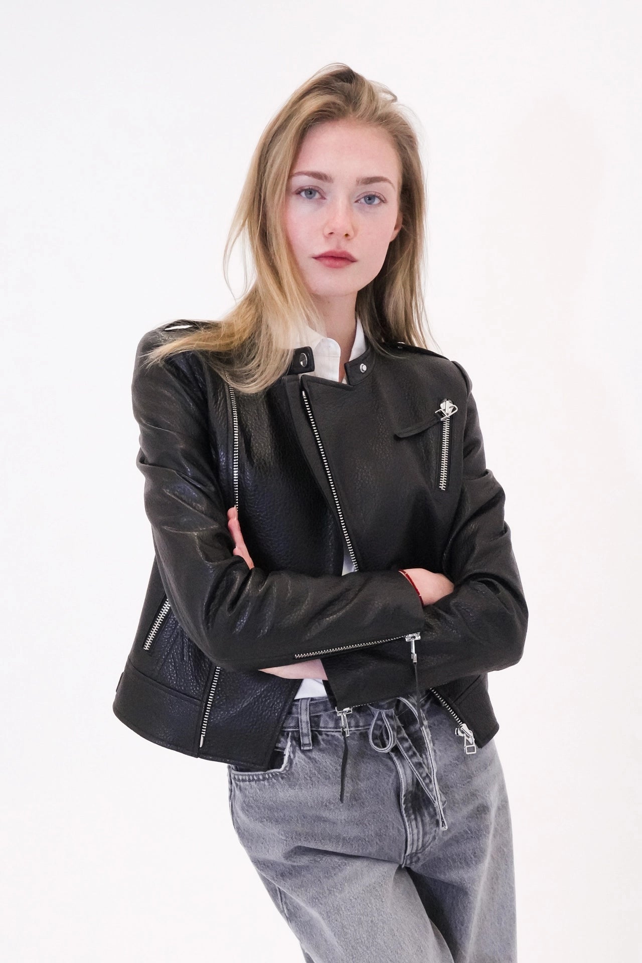 Biker leather jacket