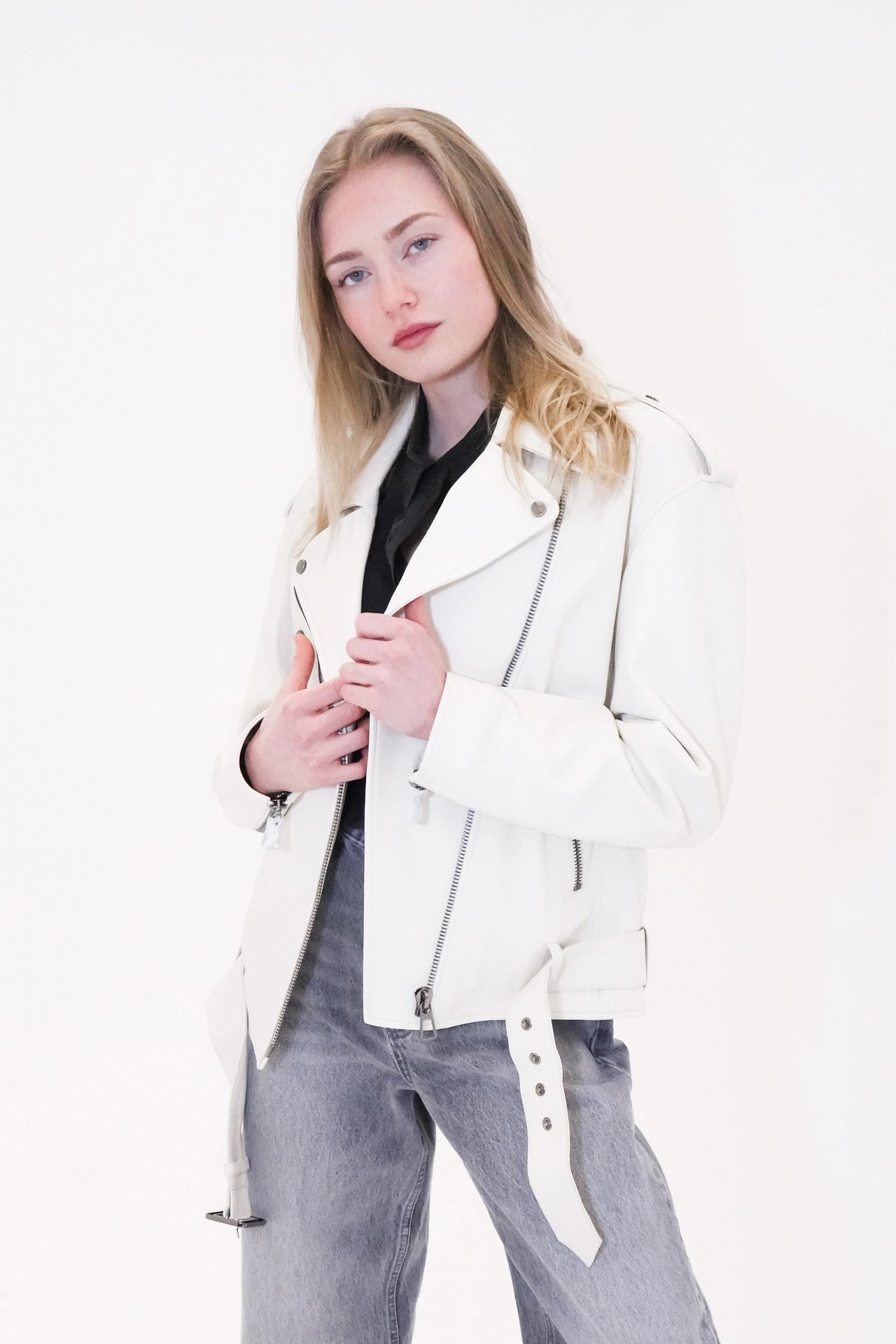 Biker leather jacket