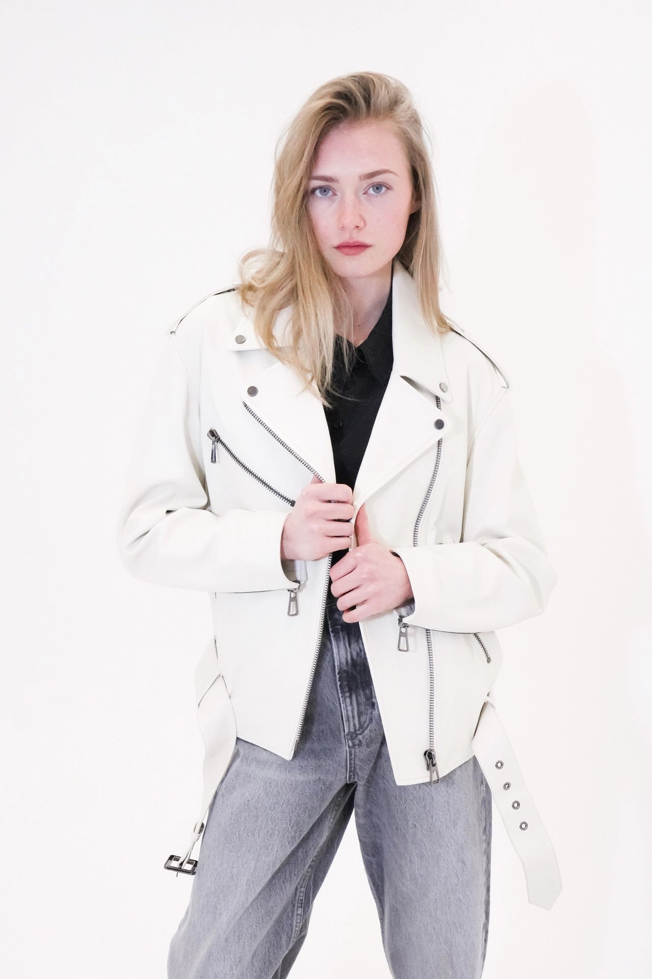 Biker leather jacket