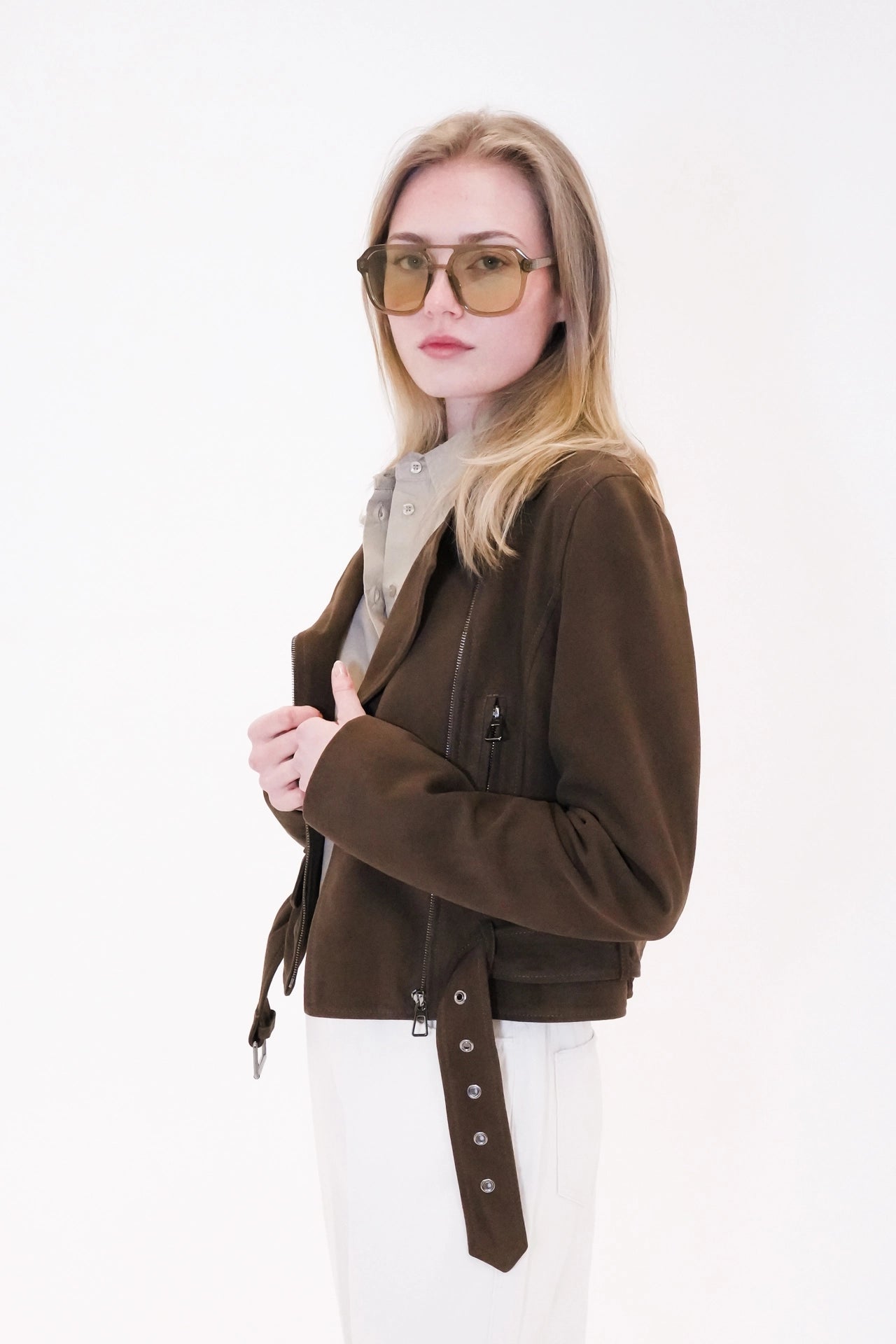 Bikerjacke aus Wildleder