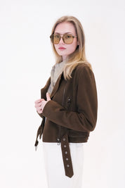 Bikerjacke aus Wildleder