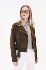 Bikerjacke aus Wildleder