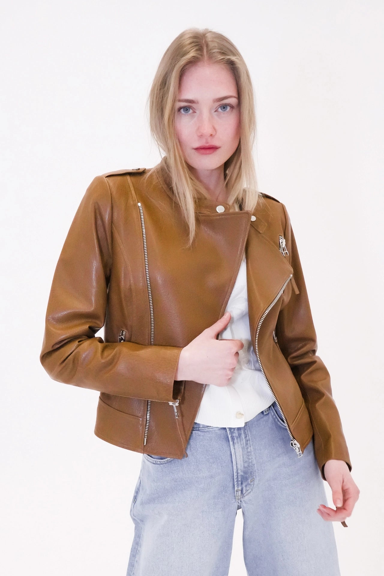 Biker leather jacket