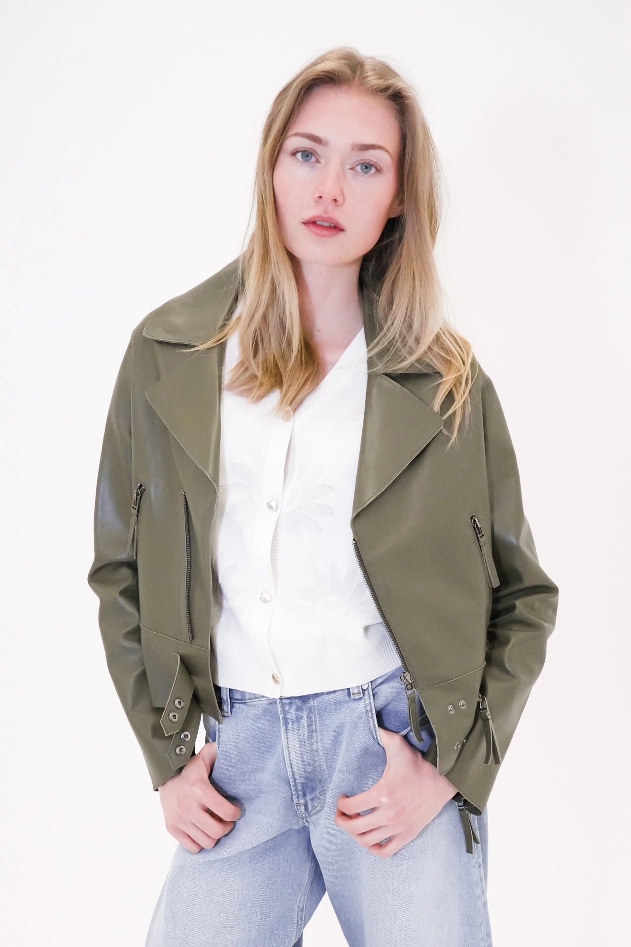 Biker leather jacket