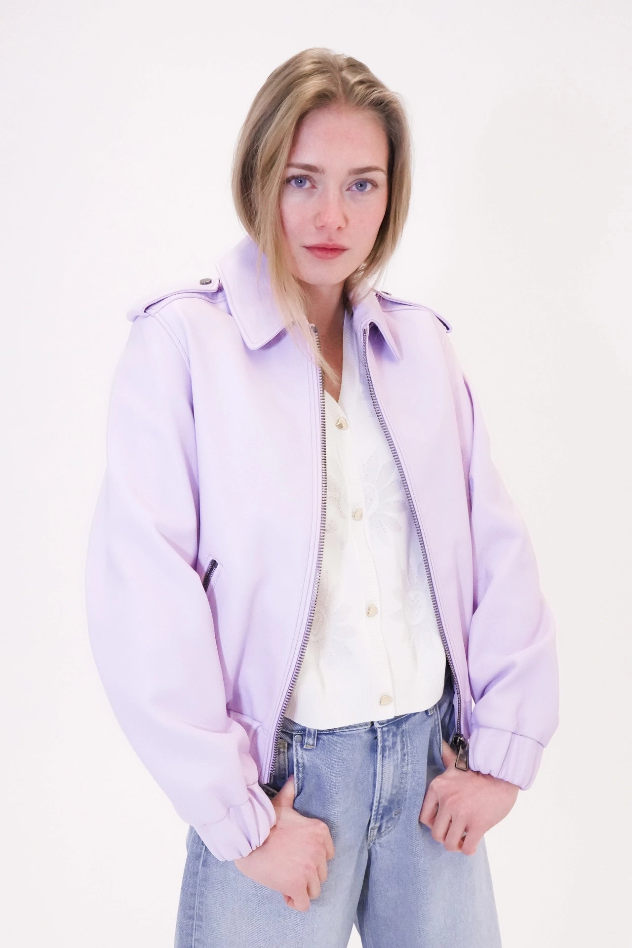 bomber leather jacket