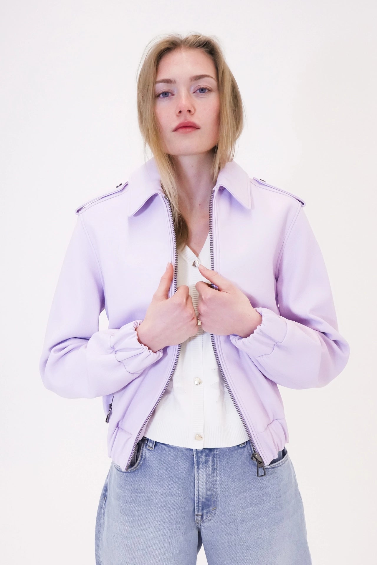 bomber leather jacket