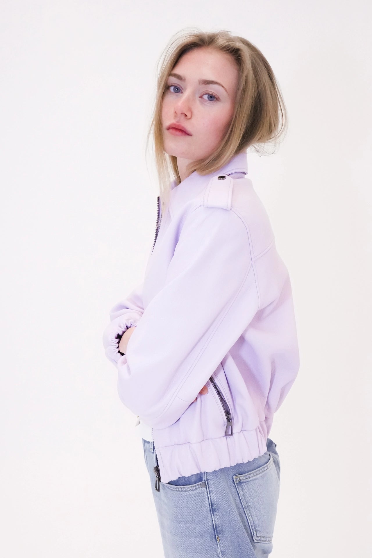 bomber leather jacket