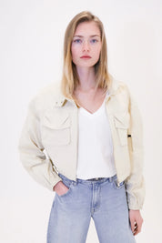 Cropped cotton jacket