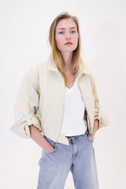 Cropped cotton jacket