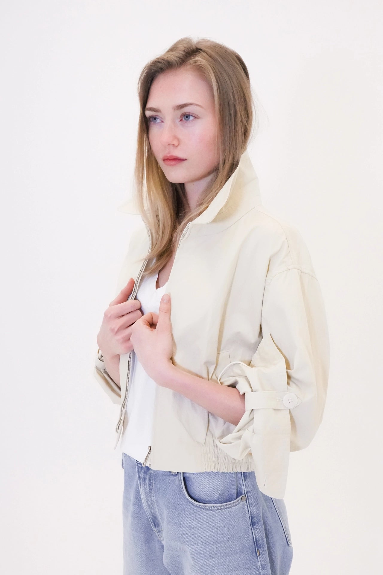 Cropped cotton jacket