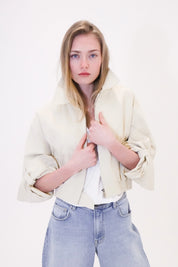 Cropped cotton jacket