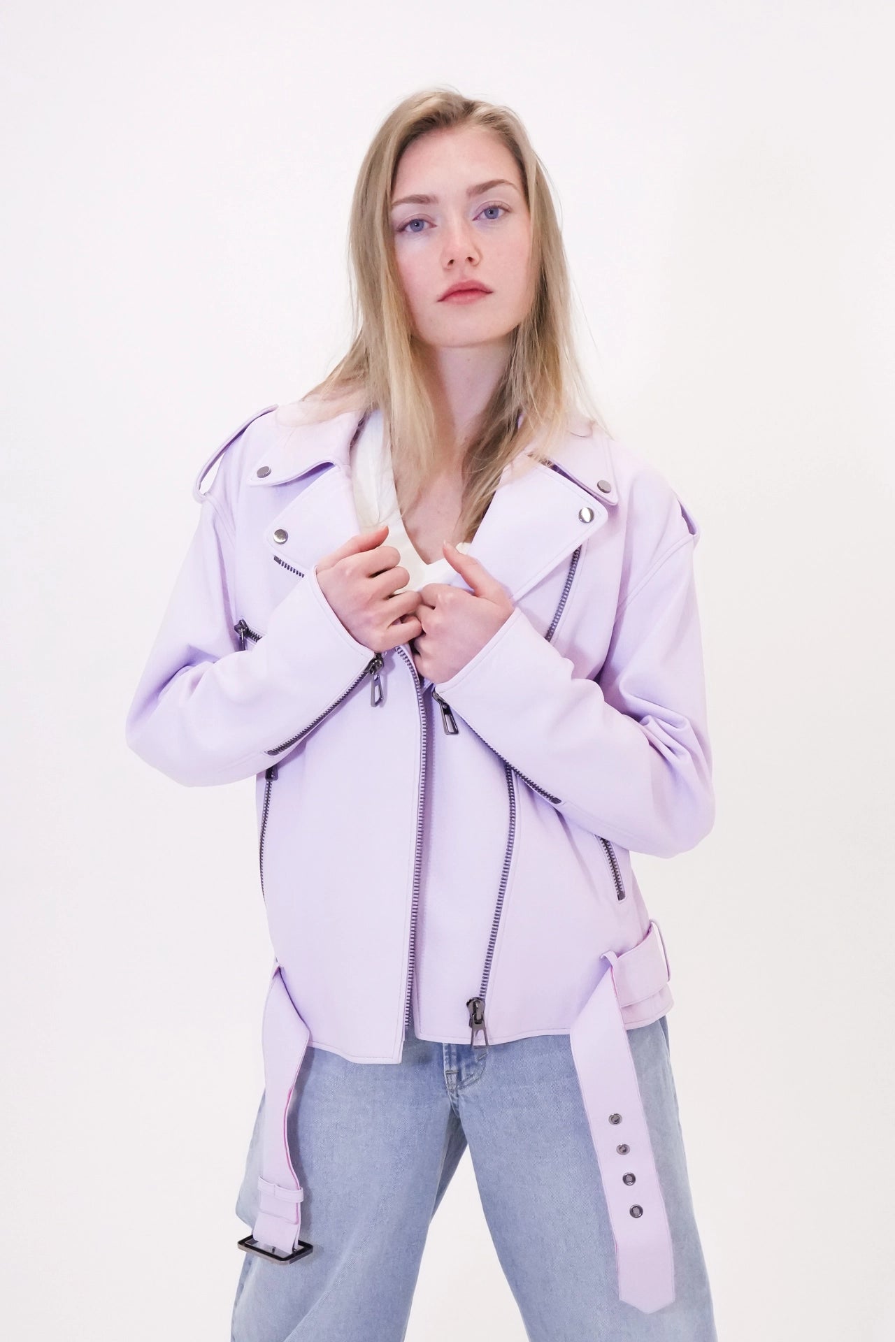 Biker leather jacket