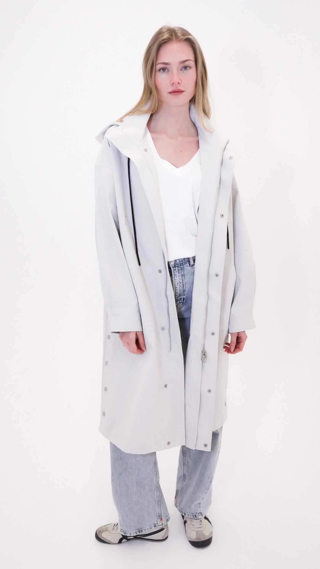 Modern raincoat with hood