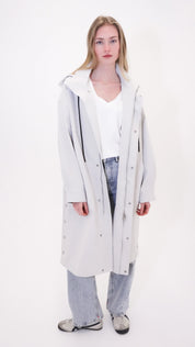 Modern raincoat with hood
