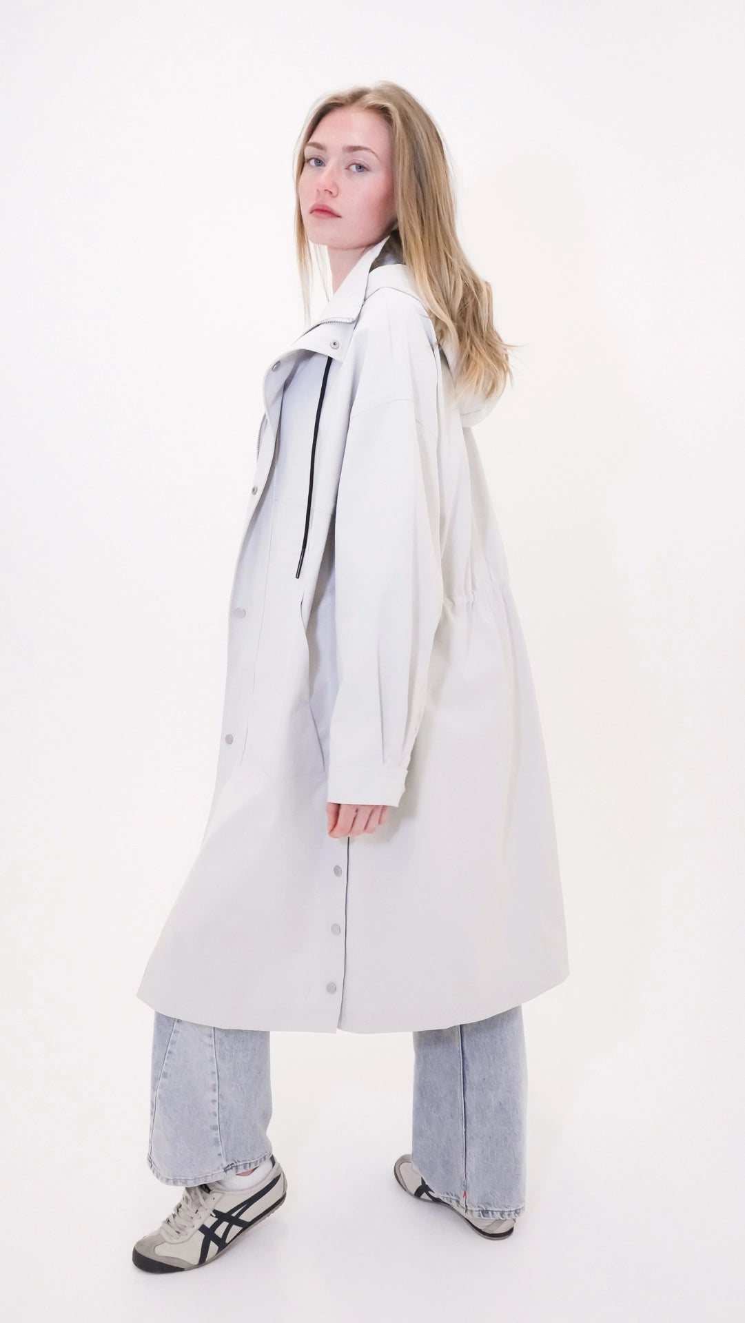 Modern raincoat with hood