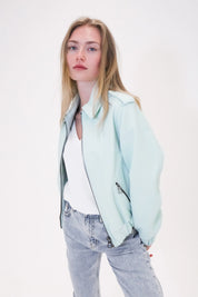 Bomber leather jacket